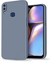 Силіконовий чохол HardCorner Samsung Galaxy A10s A107 (з мікрофіброю) Gray Blue