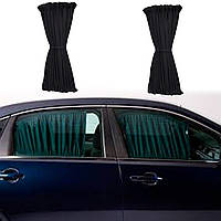 Сонцезахисні шторки на бічні скла авто штори Чорні 4 шт.