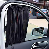 Автошторки сонцезахисні штори на бічні скла Чорні 4 шт.