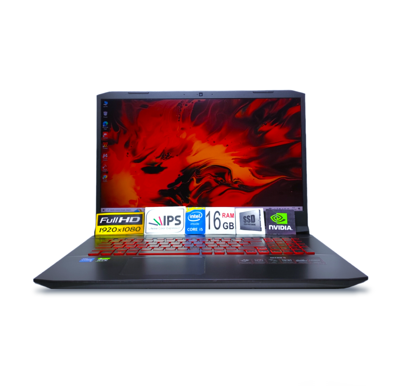 Ноутбук Acer Nitro 5 17.3" FHD IPS 144Hz i5-11300H  16GB DDR4 SSD512Gb Nvidia RTX 3050 4GB