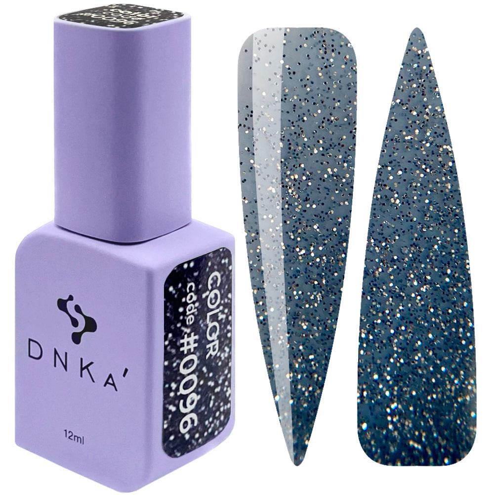 Гель-лак DNKa' Gel Polish Color #0096, 12 мл синій з блискітками