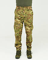 Штани тактичні Патріот Мультикам ріп-стоп, камуфляжі штани, подвійне посилення колін та сидіння
