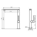 EKO4G-01 кухня одноваж. вис. поворот. вилив  гайка Ø25 (сатин) {10/1}, фото 2