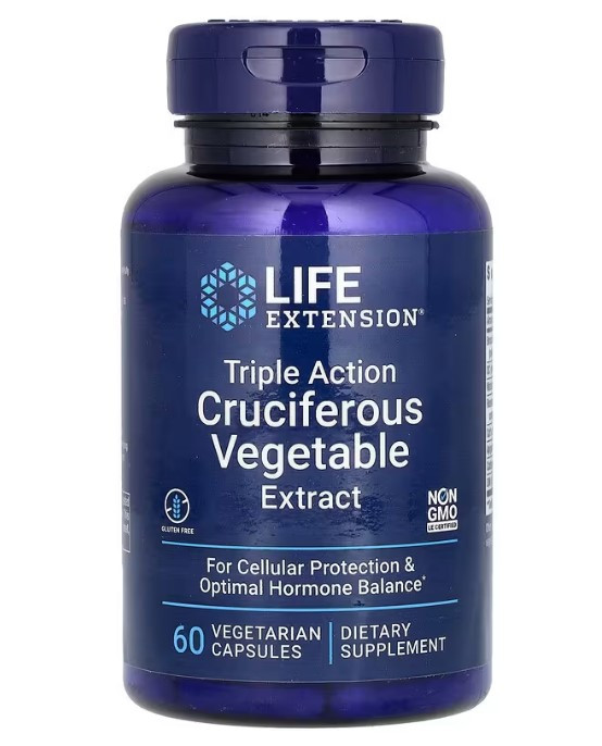 Екстракт хрестоцвітих овочів потрійної дії Life Extension 60 вегетаріанських капсул