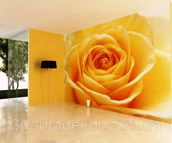 Фотошпалери "3D жовта троянда" - Будь-який розмір! Читаємо опис!