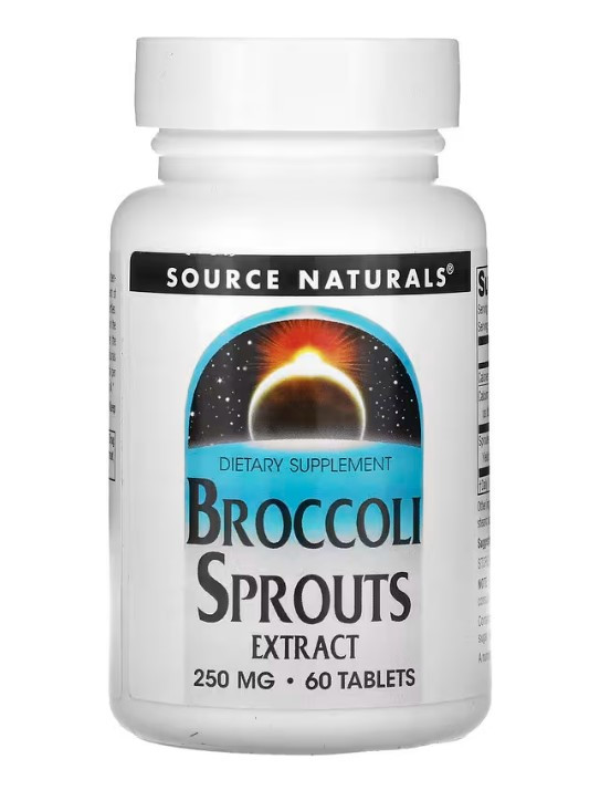 Екстракт паростків броколі Source Naturals 250 мг 60 таблеток (125 мг в 1 таблетці)