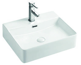 Умивальник накладний керамічний Mixxus Premium Quadro-0201 з переливом 500x420x120 mm (MP6478)