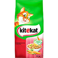 Сухий корм для дорослих кішок KiteKat (КітіКет) з яловичиною та овочами 12 кг