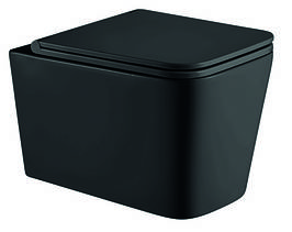 Підвісний унітаз Mixxus Premium Quadro-0302-R Black 530x360x365 mm, система змиву RIMLESS (MP6455)