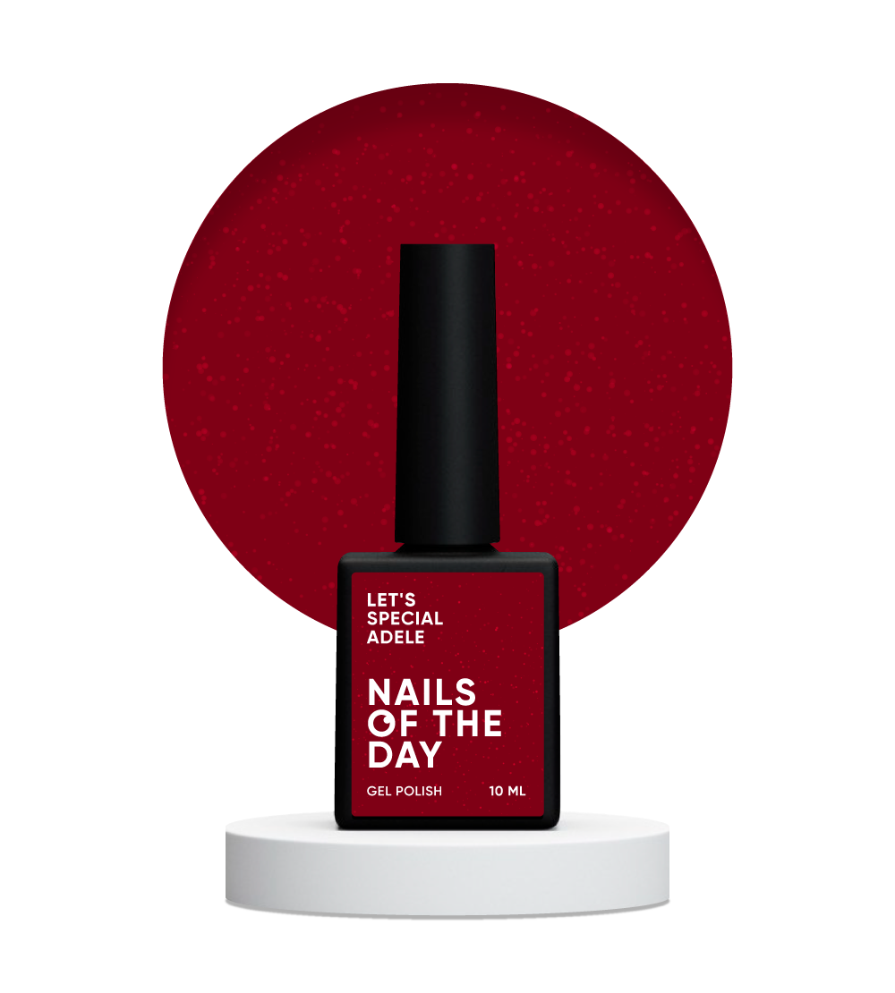 NAILSOFTHEDAY Let’s special Adele — червоний зі шимером гель-лак, 10 мл, фото 1