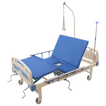 Медичне ліжко 4-секційне MED1-C15 (широке) з туалетом особливо широке