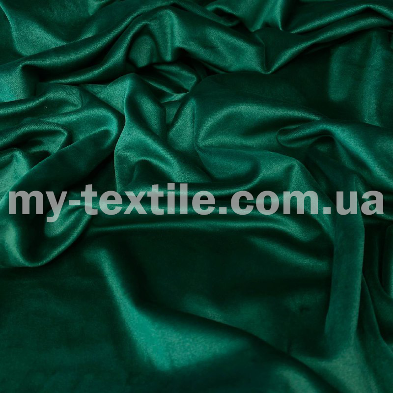 Тканина Велюр плюш стрейч спорт 180 см Зелений темний, фото 1