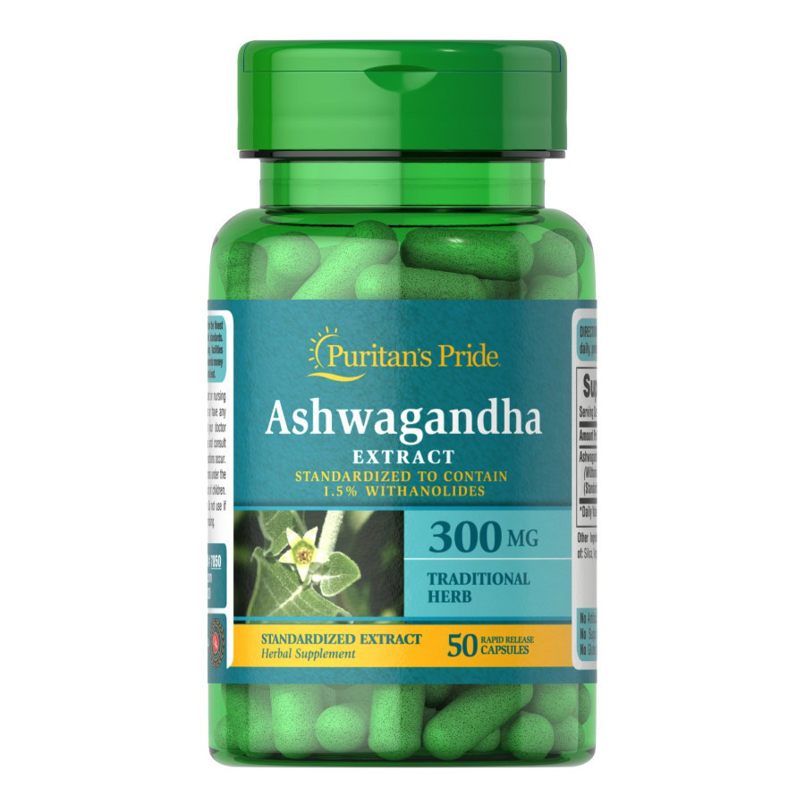 Ашваганда - Puritan's Pride Ashwagandha Extract 300 mg / 50 capsules