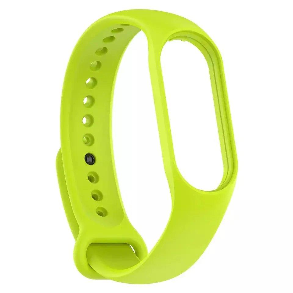 Ремінець силіконовий для фітнес браслета Mi Band 5/6/7 Light green