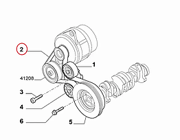 Ремінь генератора на Fiat Ducato 250 (2006-2014) 2.3JTD, 500388408, Hutchinson, Франція