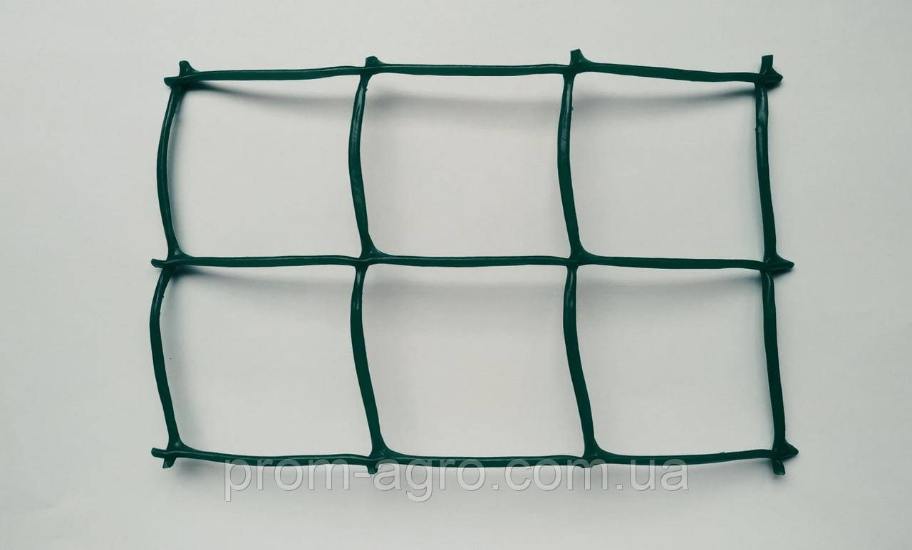 Сітка декоративна темно-зелена 1,0*20 м. Комірка 50*50 мм Так