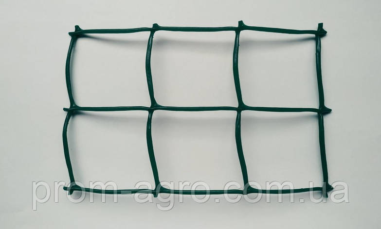 Сітка декоративна темно-зелена 1,0*20 м. Комірка 50*50 мм Так, фото 1