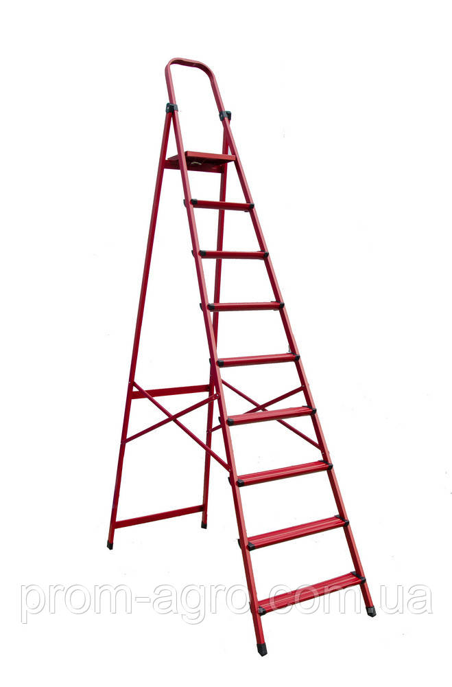 Сходи металеві "МАЙСТЕР" 9 ступенів h 1910 мм max 150 кг Так