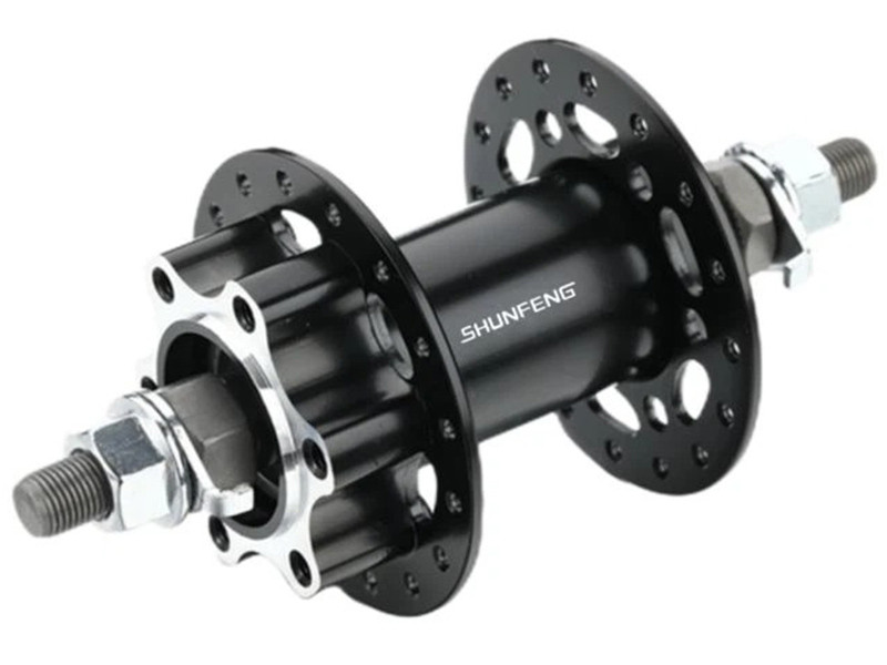 Втулка велосипедна передня Shunfeng SF-HB25F дискове гальмо, 36 спиць, гайки, фото 1