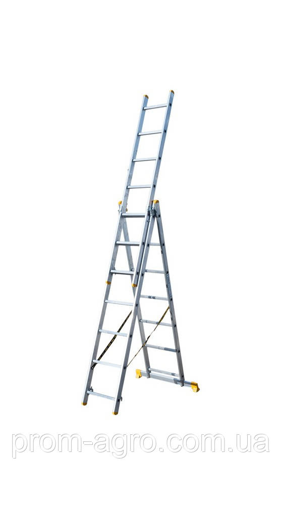 Сходи алюмінієві 3-х секційні 3х7 ступенів h=5100 мм max 150 кг Так