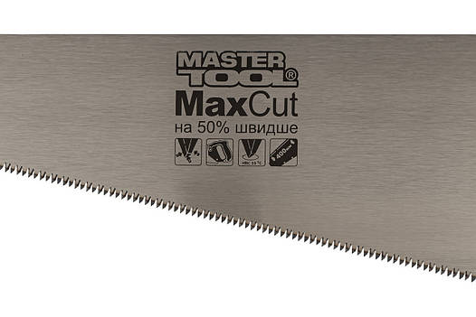 Ножівка столярна 9TPI MAX CUT 400 мм загартований зуб 3D заточування поліроване Укр, фото 3