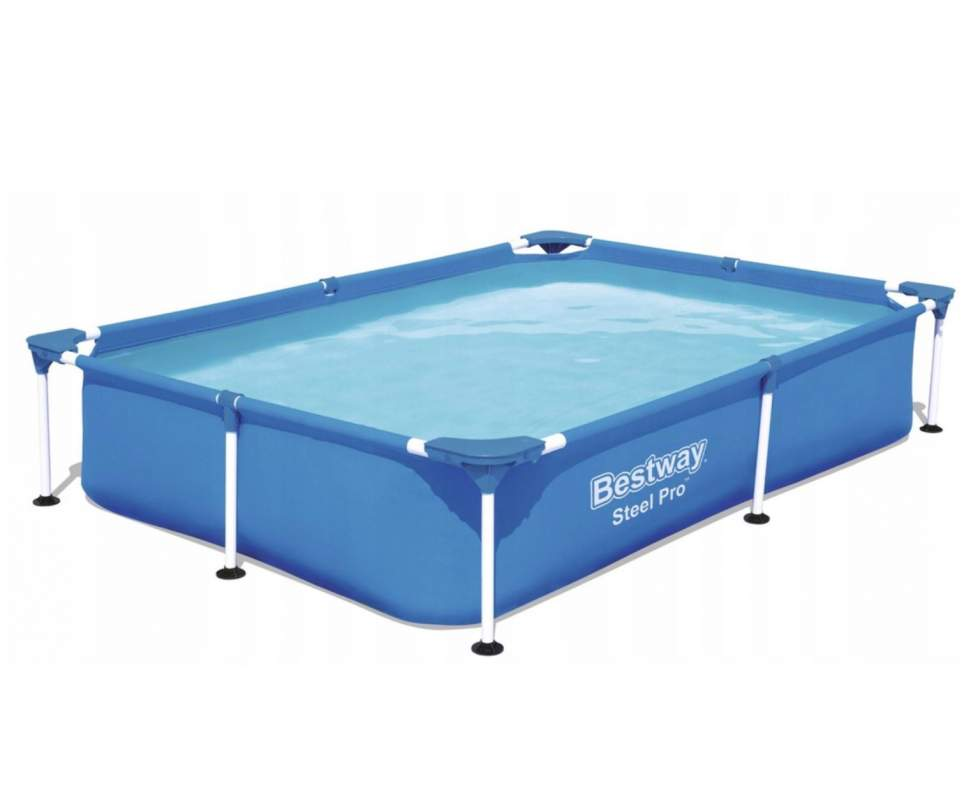 Дитячий каркасний прямокутний басейн Bestway 56401 для відпочинку 211 x 150 x 43 см на 1200 л Синій