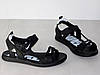Босоніжки чоловічі шкіряні спортивні чорні 45р, фото 5