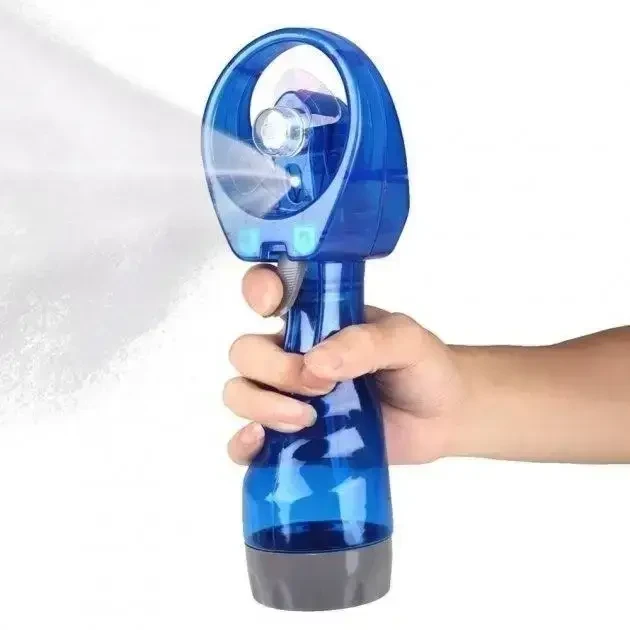 Вентилятор ручний Water Spray Fan зі зволожувачем <unk> Портативний ручний мінівентилятор BLUE
