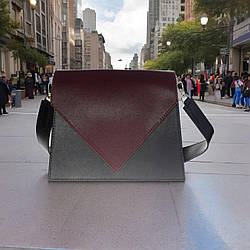 Сумка конверт жіноча Betty Pretty чорно-бордова 964BB