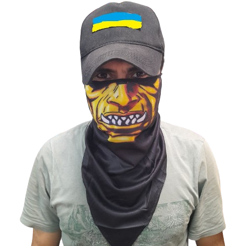 Баф бандана тактична маска захисна з малюнком. Багатофункціональний шарф, косинка, балаклава. Орк