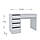 Сучасний учнівський білий письмовий стіл з шухлядами для школяра дитини дівчинки підлітка 110 см Профі, фото 6