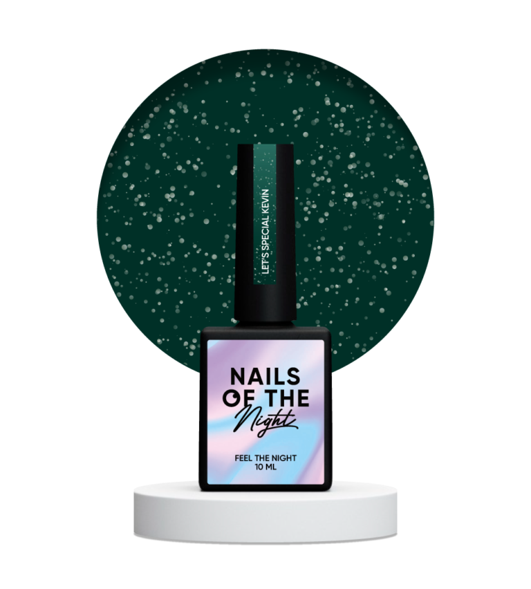 NAILSOFTHENIGHT Let’s special Kevin — світловідбиваючий рефлективний темно–зелений гель–лак, 10 мл, фото 1