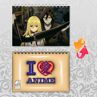 Блокнот Аніме А6 на пружині Angels Of Death / Янголи смерті 48 аркушів 006