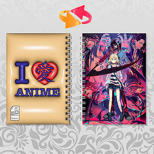 Блокнот Аніме А6 на пружині Angels Of Death / Янголи смерті 48 аркушів 007