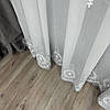 Бамбукова тюль №5065 у вітальню, спальню на відріз сіра, фото 6