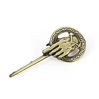 Брошка шпилька Game of Thrones: Десниця короля. Ошатне прикраса в стилі Гра Престолів Золотиста