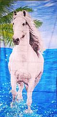 Пляжний рушник Білий кінь