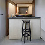 Високий ПАБ Комфорт з дерева Вільха Для Барної стійки або на Балкон чорний 100см, фото 3