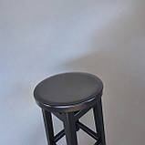 Високий ПАБ Комфорт з дерева Вільха Для Барної стійки або на Балкон чорний 100см, фото 6