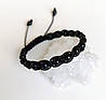 Браслет плетений шамбала з чорним агатом d 6мм., фото 6