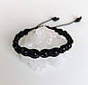 Браслет шамбала з чорним агатом d 6мм., фото 6