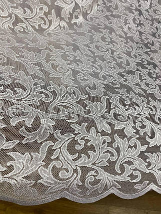 Тюль жакард заввишки 2,9 м. біла, фото 2
