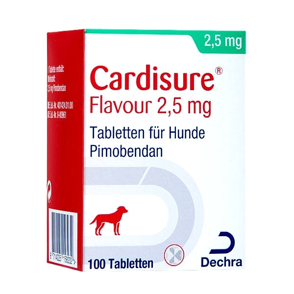 Кардішур 2.5мг (Cardisure) – 10таб для лікування серцевої недостатності у собак блістер
