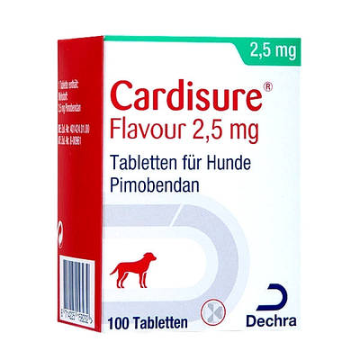 Кардішур 2.5мг (Cardisure) – 10таб для лікування серцевої недостатності у собак блістер