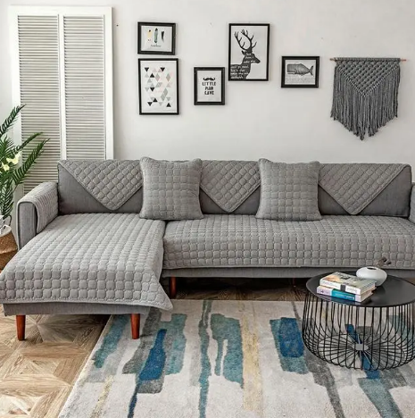 Покривала дивандеки на дивани, покривало на диван щільне на шкіряний диван Сірий, фото 1