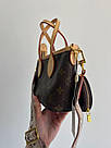 Жіноча сумка Луї Віттон коричнева Louis Vuitton Brown Monogram Neverfull BB, фото 9