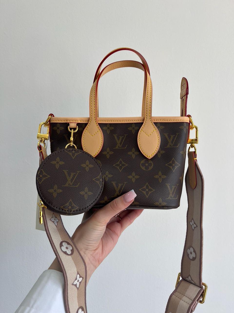 Жіноча сумка Луї Віттон коричнева Louis Vuitton Brown Monogram Neverfull BB, фото 1