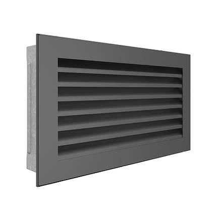 Вентиляційна решітка для каміна SAVEN Hide 17x30 графітова, фото 3
