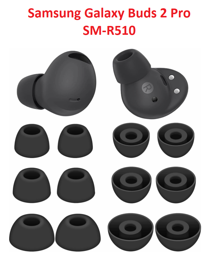 Силіконові амбушури ear Samsung Galaxy Buds Pro Buds2 Buds 2 Pro SM-R510 Original з пилезахисною сіточкою, фото 1