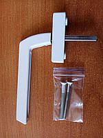 Ручка-гриф одностороння біла до балконних дверей